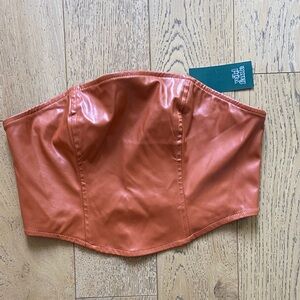 Wild Fable Rust Faux Leather Bustier